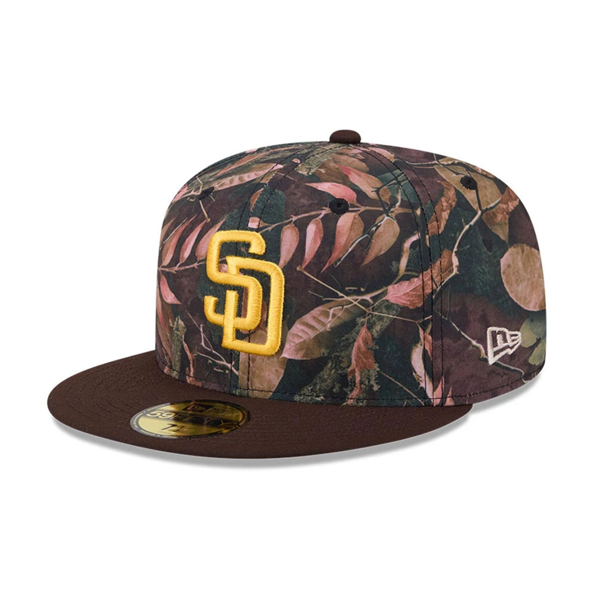 San Diego Padres MLB Leaves Dark Brown 59FIFTY Fitted Cap-kentox - Image 4