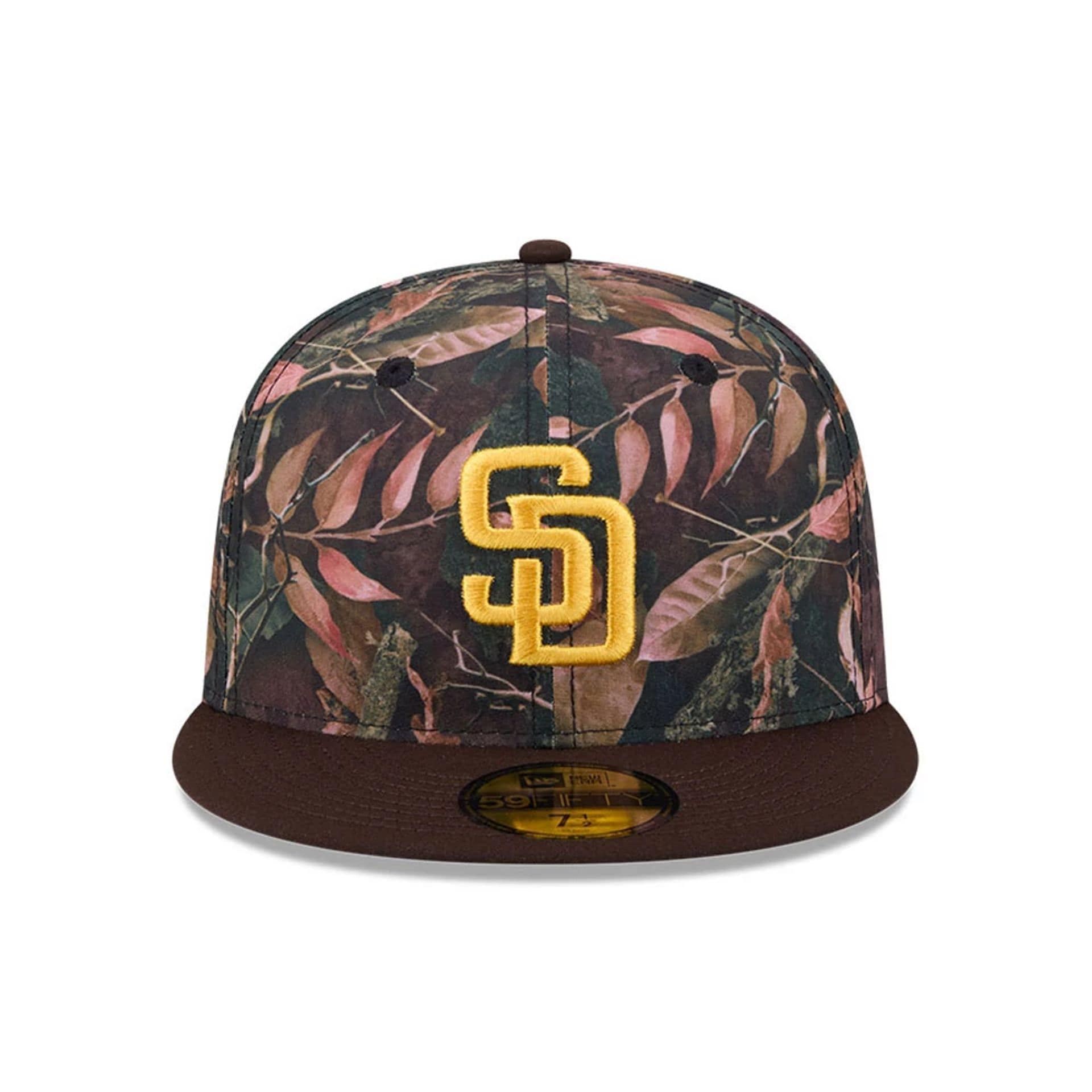 San Diego Padres MLB Leaves Dark Brown 59FIFTY Fitted Cap-kentox - Image 3