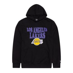 LA Lakers NBA Wordmark Black Pullover Hoodie-kentox