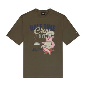 New Era Food Graphic Green Oversized T-Shirt-kentox