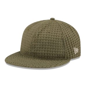New Era Waffle Knit Green Retro Crown 9FIFTY Adjustable Cap-kentox