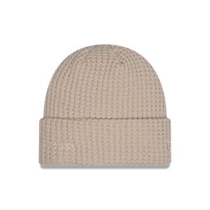 New Era Waffle Knit Light Beige Cuff knit Beanie Hat-kentox