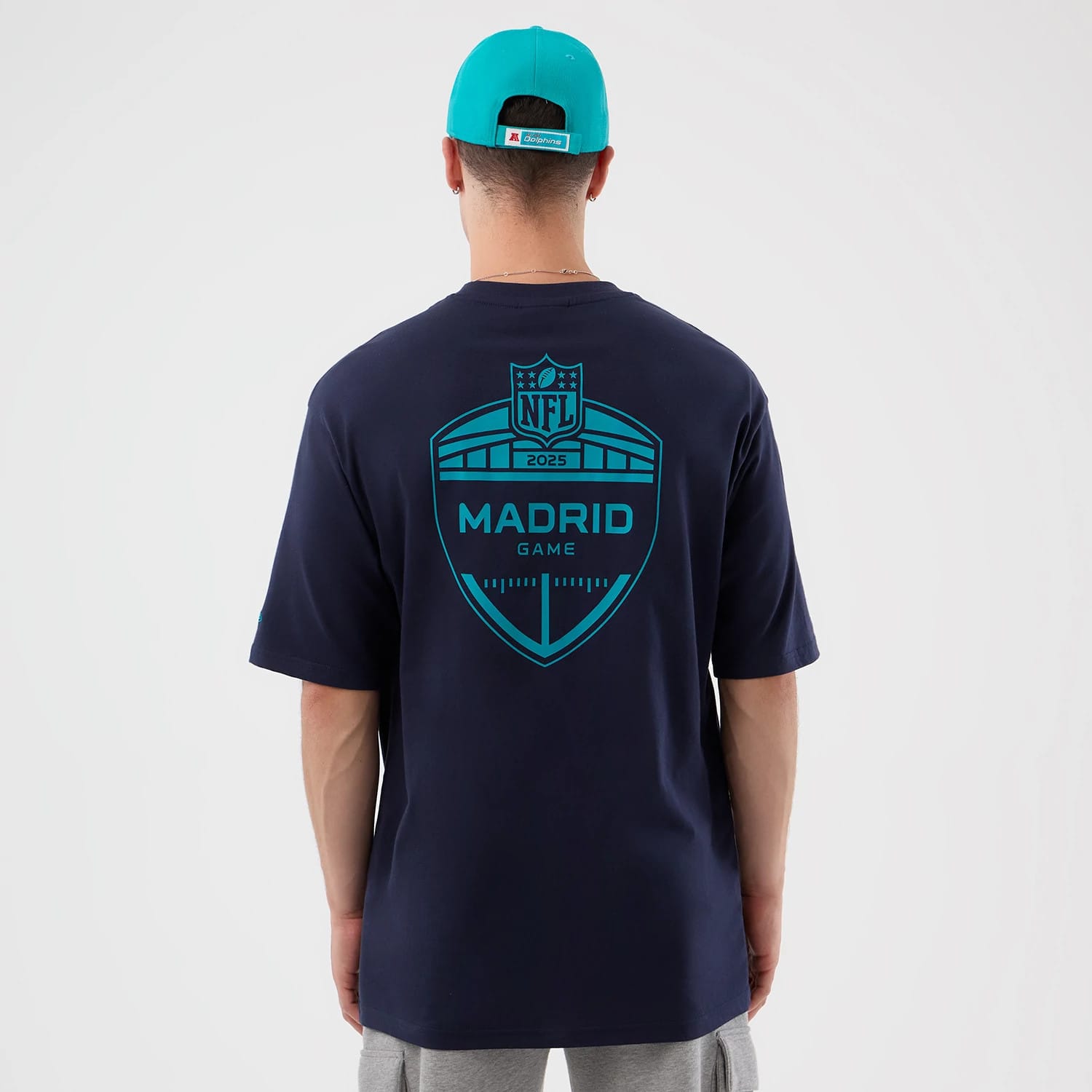 Miami Dolphins NFL International Series Games Navy Oversized T-Shirt-kentox - Image 2