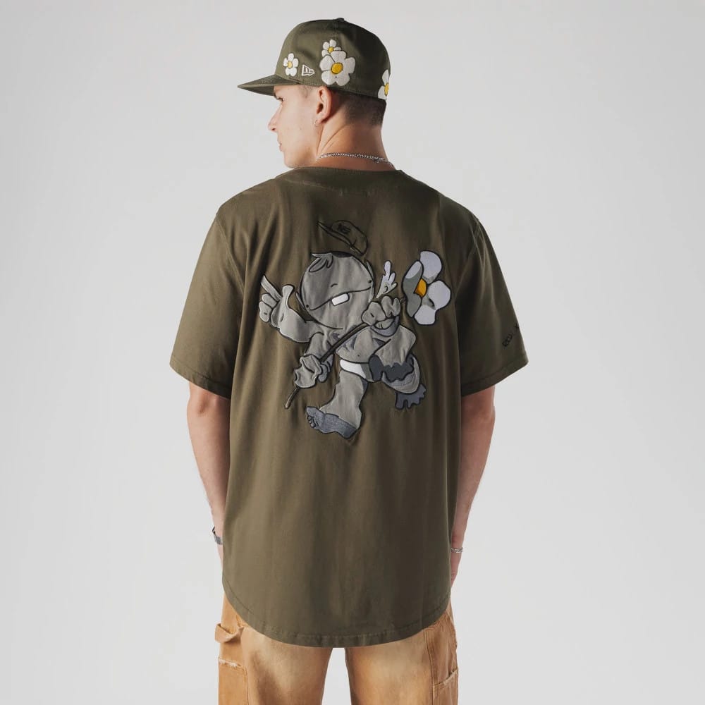 New Era x Rodrigo Roji Flower Green Jersey-kentox - Image 2