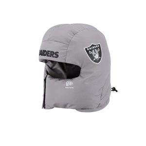 Las Vegas Raiders NFL Puffer Helmet Grey Trapper Hat-kentox
