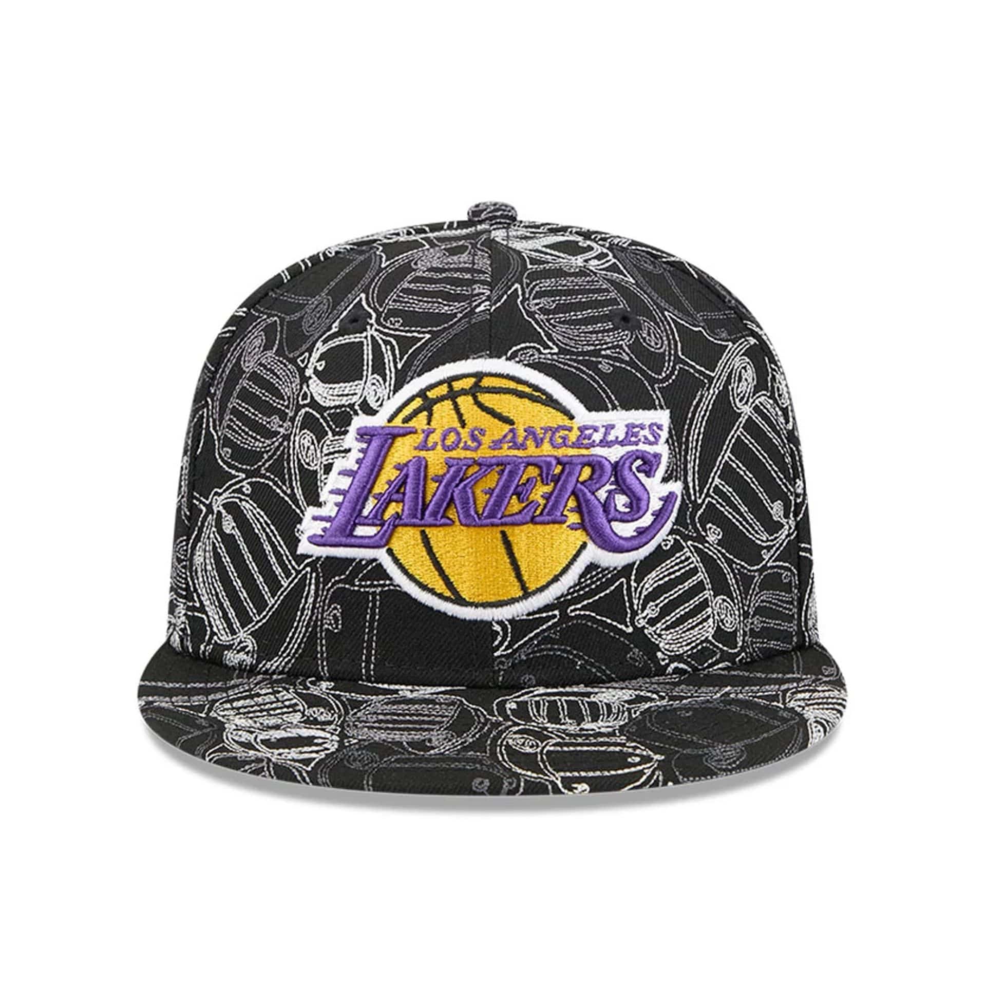 LA Lakers NBA Cap Scramble Black 59FIFTY Fitted Cap-kentox - Image 3