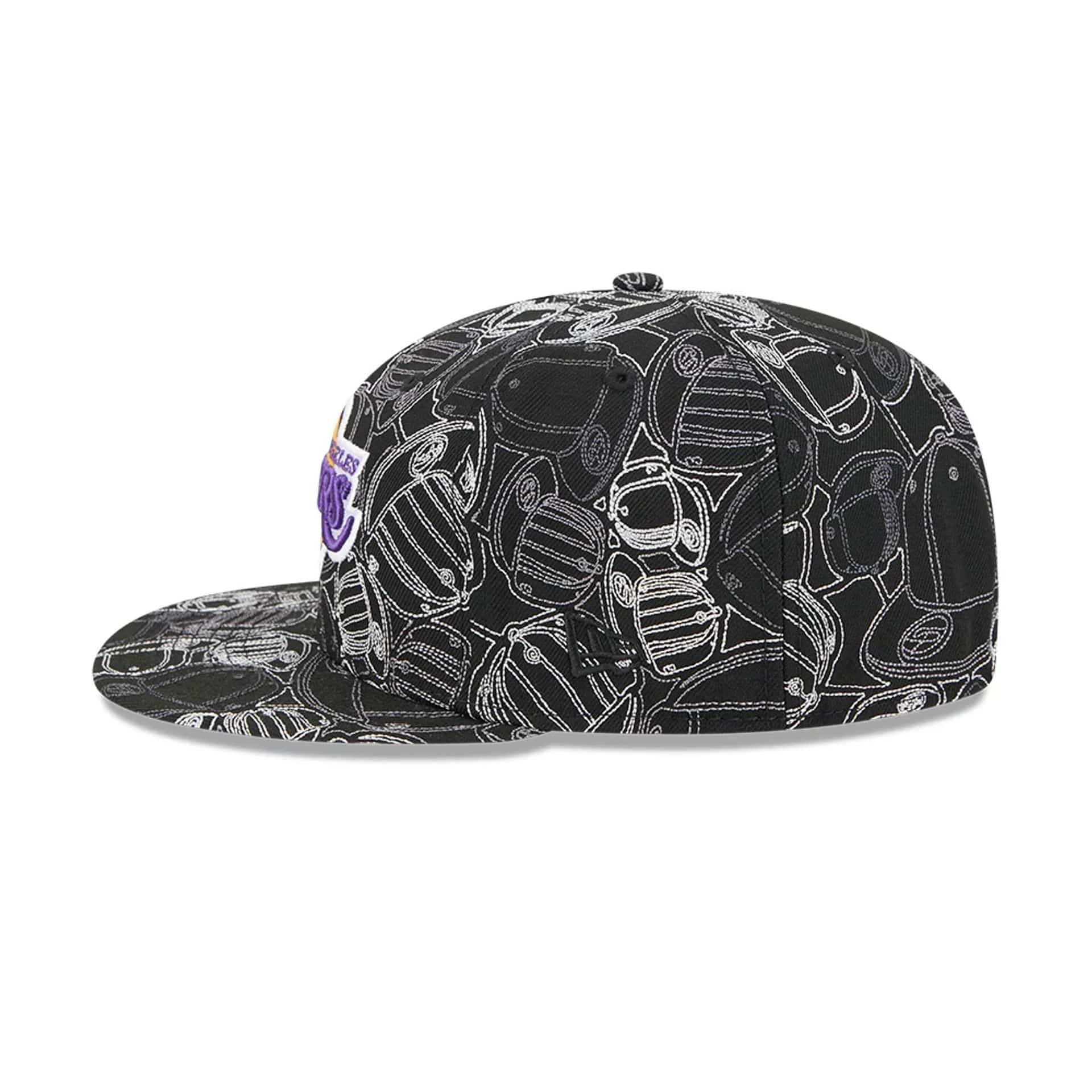 LA Lakers NBA Cap Scramble Black 59FIFTY Fitted Cap-kentox - Image 6