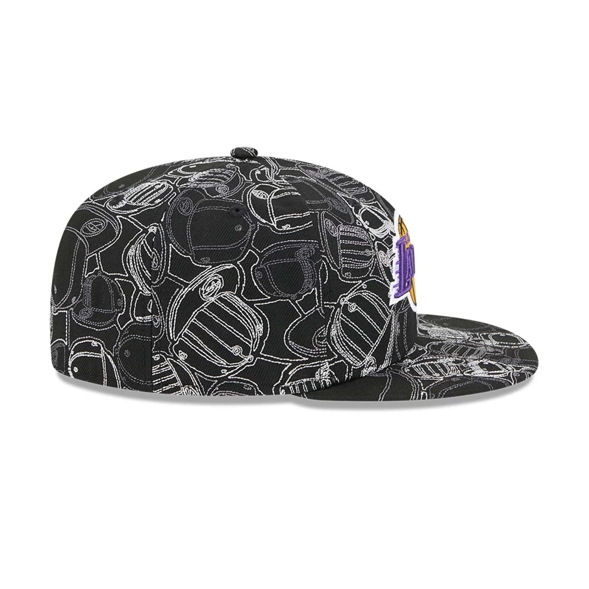 LA Lakers NBA Cap Scramble Black 59FIFTY Fitted Cap-kentox - Image 7