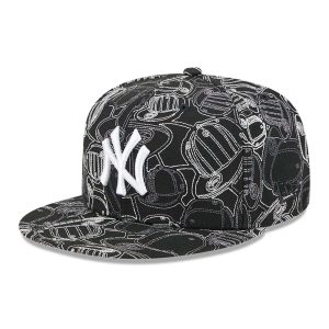 New York Yankees MLB Cap Scramble Black 59FIFTY Fitted Cap-kentox