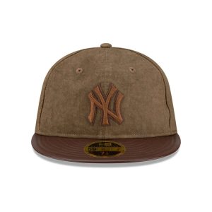New York Yankees MLB Open Brown Retro Crown 59FIFTY Fitted Cap-kentox