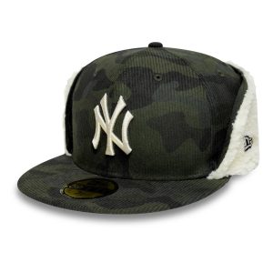 New York Yankees MLB Cord Green Downflap 59FIFTY Fitted Cap-kentox