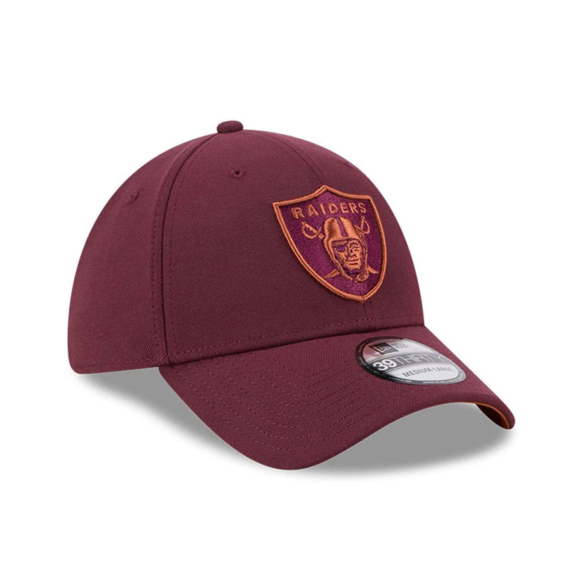 Las Vegas Raiders NFL Frosted Rust Dark Red 39THIRTY Stretch Fit Cap-kentox - Image 4