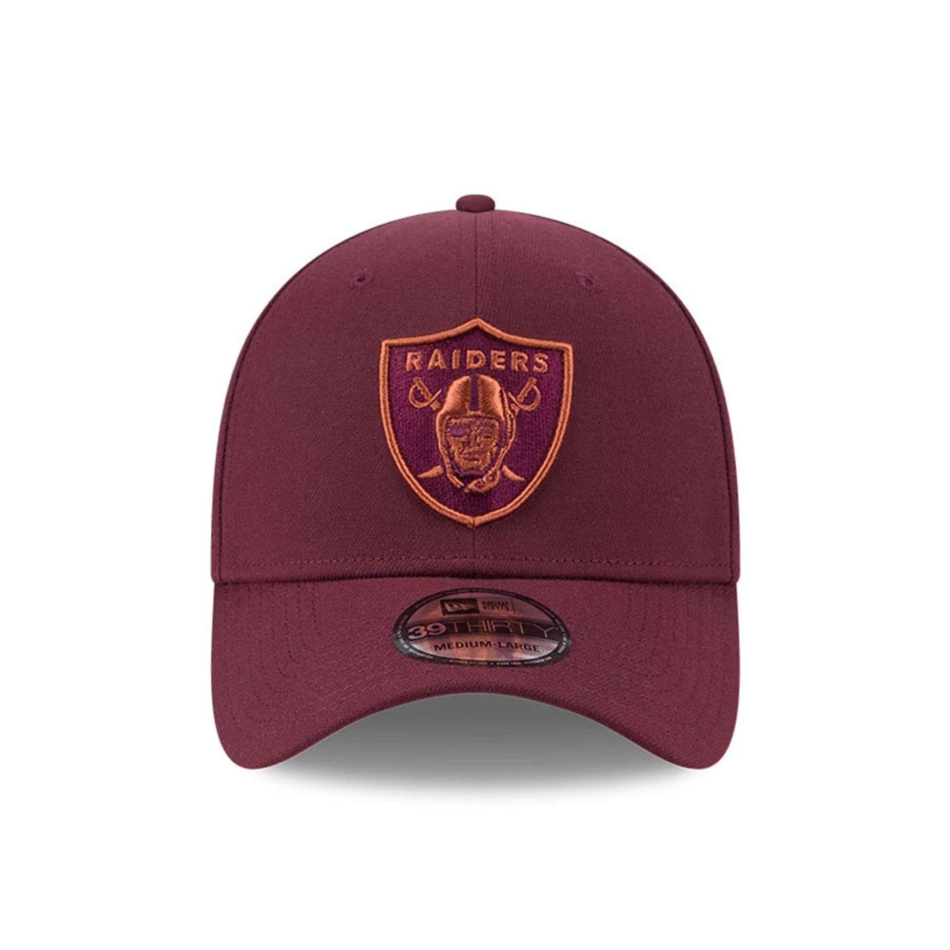 Las Vegas Raiders NFL Frosted Rust Dark Red 39THIRTY Stretch Fit Cap-kentox - Image 3