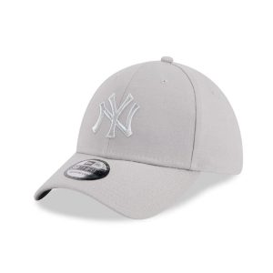 New York Yankees MLB Metallic Grey 39THIRTY Stretch Fit Cap-kentox