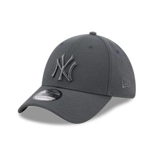 New York Yankees MLB Steel Charcoal 39THIRTY Stretch Fit Cap-kentox