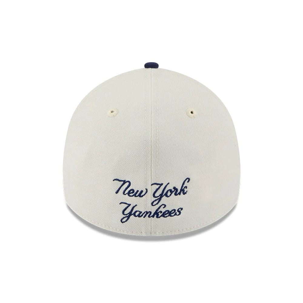 New York Yankees MLB Chrome Cream 39THIRTY A-Frame Stretch Fit Cap-kentox - Image 3