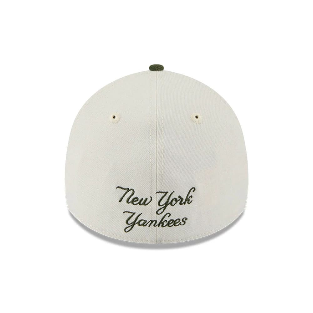 New York Yankees MLB Chrome Cream 39THIRTY A-Frame Stretch Fit Cap-kentox - Image 2