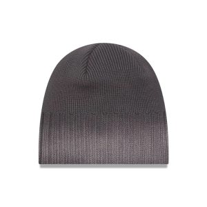 New Era Gradient Charcoal Skull Knit Beanie Hat-kentox