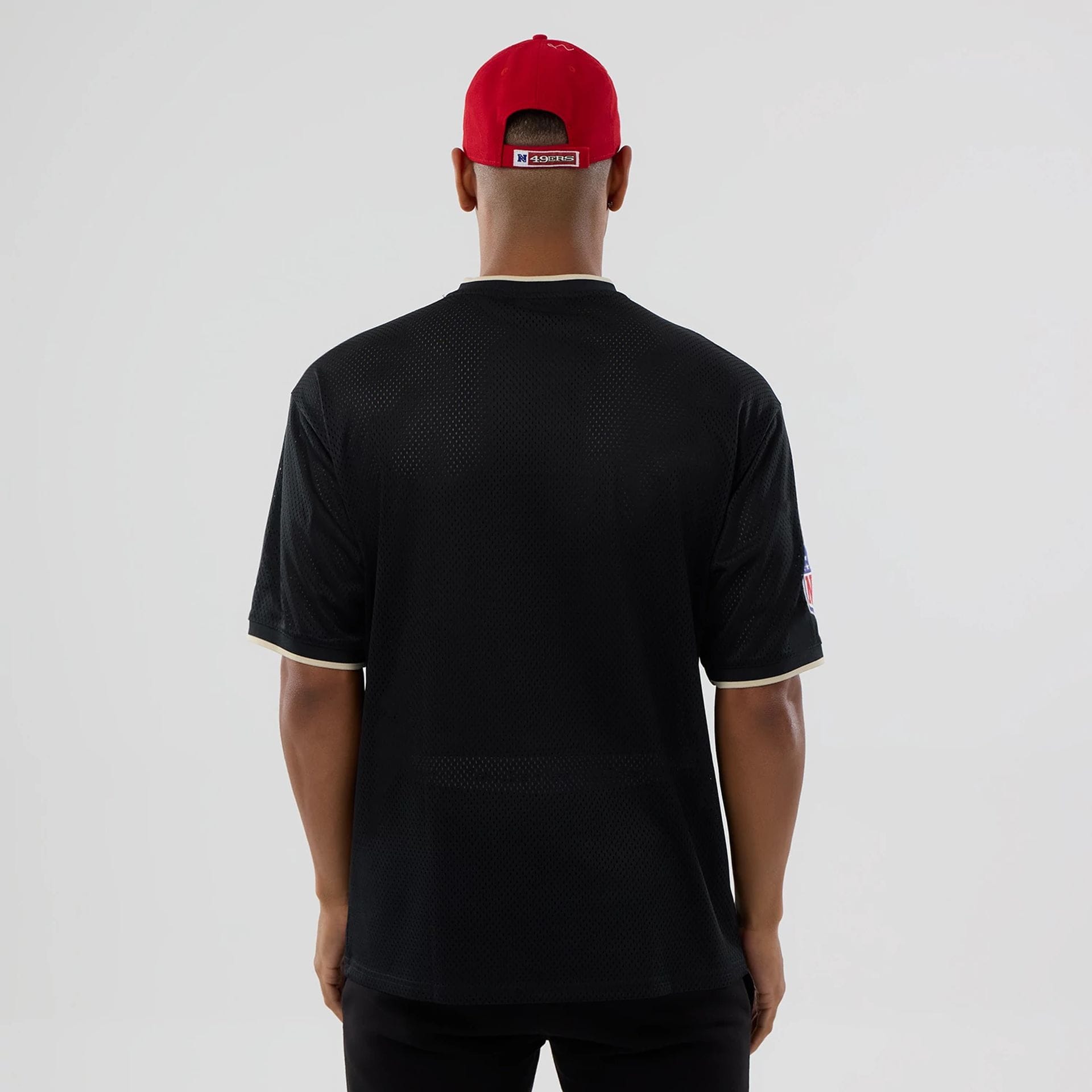 San Francisco 49ers NFL Mesh Black Oversized T-Shirt-kentox - Image 2