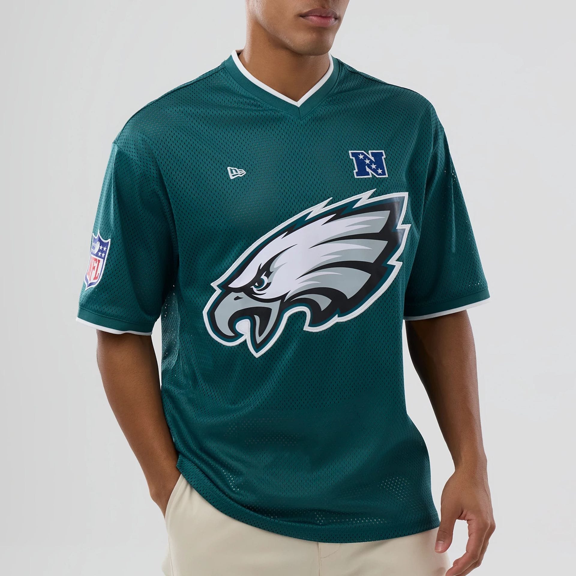 Philadelphia Eagles NFL Mesh Dark Green Oversized T-Shirt-kentox - Image 6