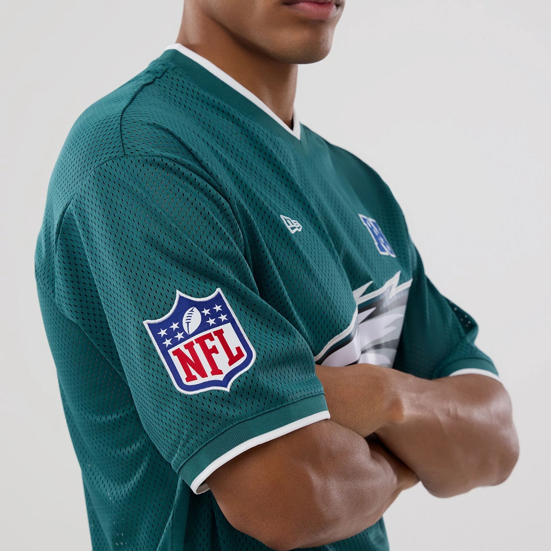 Philadelphia Eagles NFL Mesh Dark Green Oversized T-Shirt-kentox - Image 3