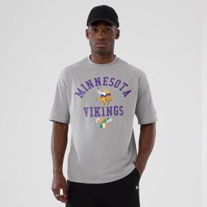 Minnesota Vikings NFL International Series Games 2025 Grey Oversized T-Shirt-kentox