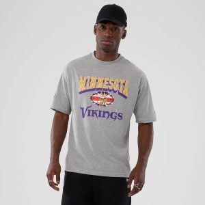 Minnesota Vikings NFL International Series Games 2025 Grey Oversized T-Shirt-kentox