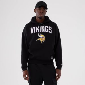 Minnesota Vikings NFL International Series Games 2025 Black Premium Pullover Hoodie-kentox