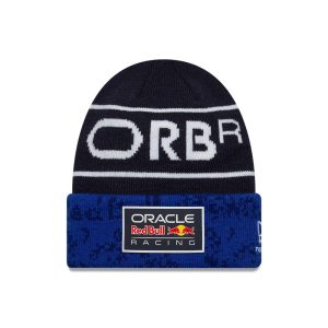 Red Bull Racing Youth Team Dark Blue Cuff Knit Beanie Hat-kentox