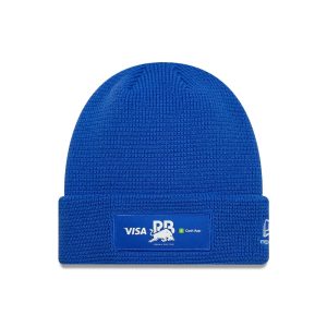 Visa Cash App Racing Bulls Team Waffle Bright Blue Cuff Knit Beanie Hat-kentox