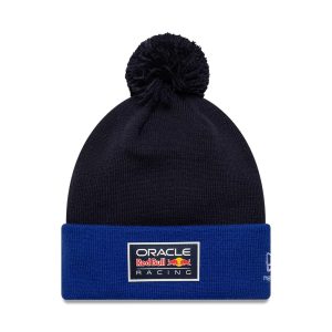 Red Bull Racing Essential Dark Blue Bobble Knit Beanie Hat-kentox