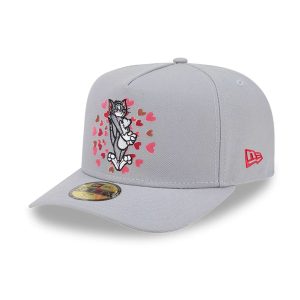 Tom & Jerry Love Struck Grey 59FIFTY A-Frame Fitted Cap-kentox