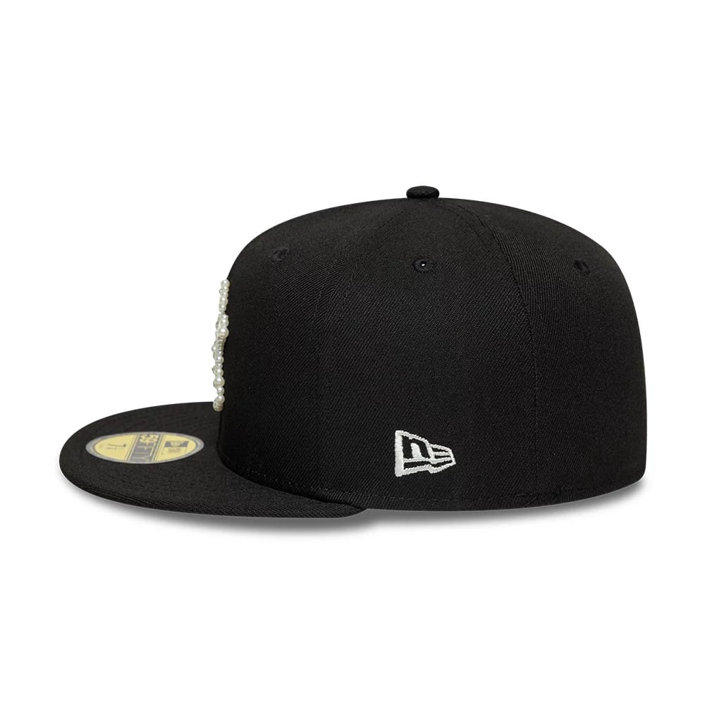 New York Yankees MLB Faux Pearl Black 59FIFTY Fitted Cap-kentox - Image 5