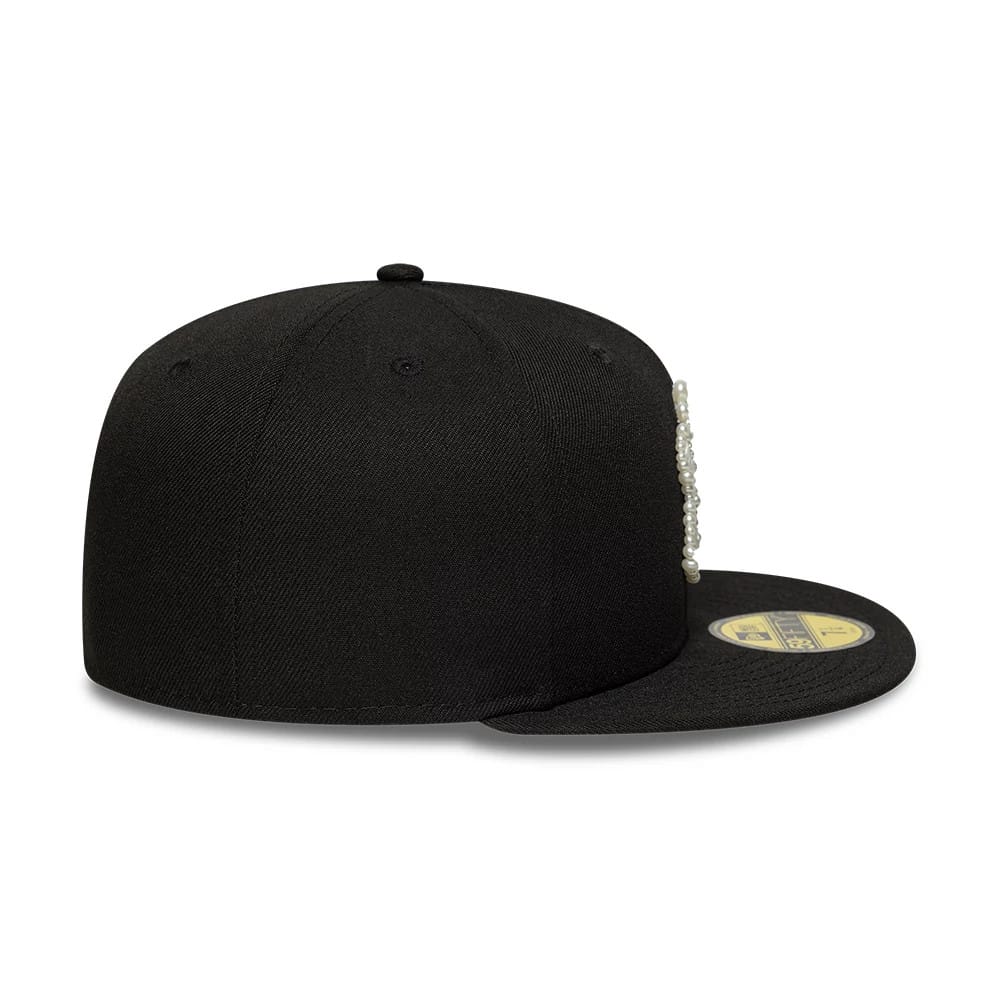 New York Yankees MLB Faux Pearl Black 59FIFTY Fitted Cap-kentox - Image 6