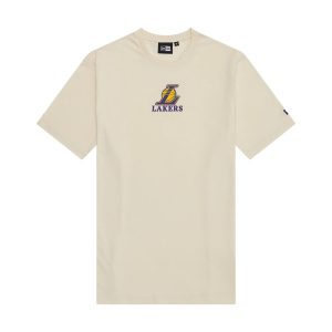 LA Lakers NBA Wordmark Light Beige T-Shirt-kentox