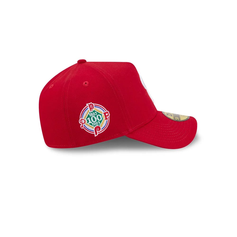 Philadelphia Phillies MLB Team Side Red 59FORTY A-Frame Fitted Cap-kentox - Image 7