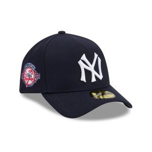 New York Yankees MLB Team Side Navy 59FORTY A-Frame Fitted Cap-kentox