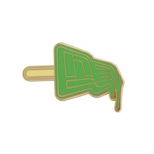 New Era Lolly Open Green Pin Badge-kentox