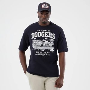 LA Dodgers MLB Slub Navy Oversized T-Shirt-kentox