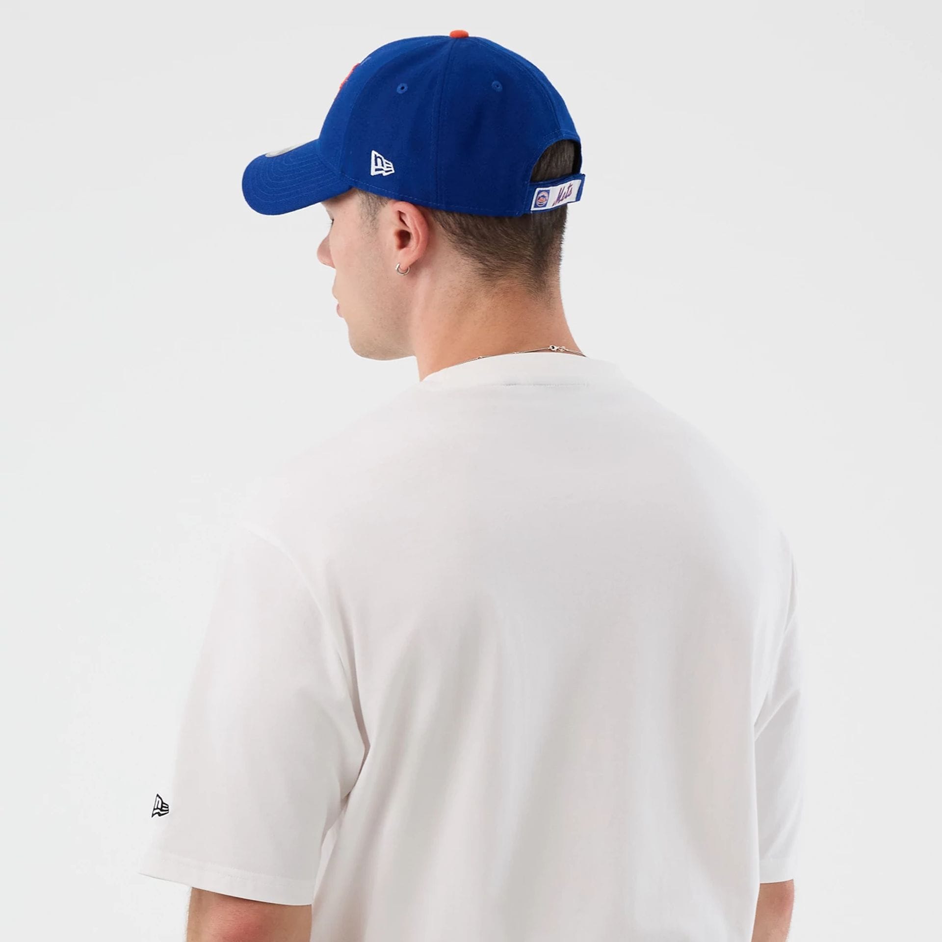 New York Mets MLB Script White Oversized T-Shirt-kentox - Image 6