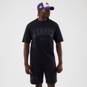 LA Lakers NBA Core Plus Navy Oversized T-Shirt-kentox