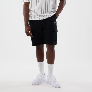 New Era Black Cargo Shorts-kentox