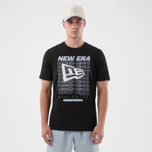 New Era Logo Graphic Black T-Shirt-kentox