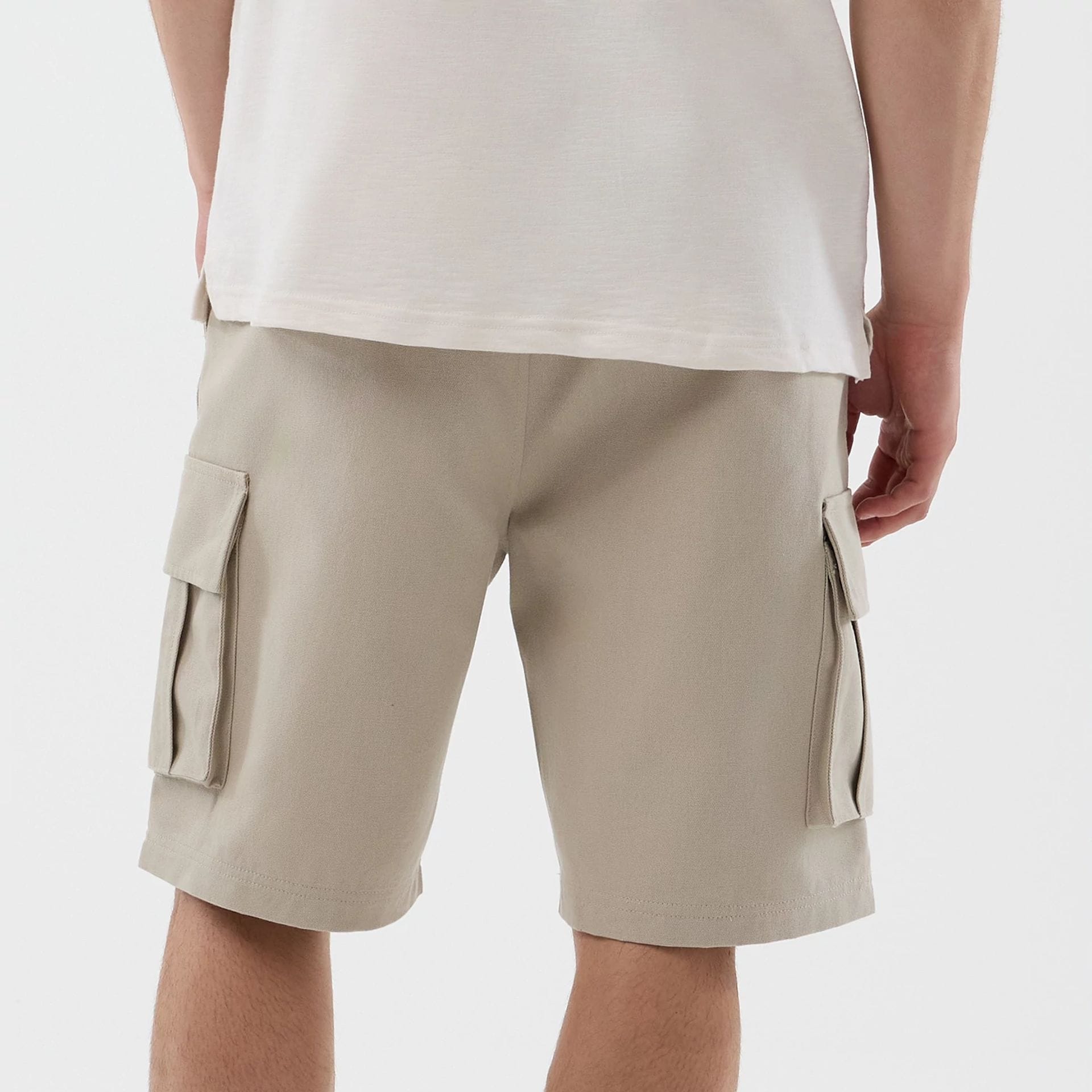 New Era Light Beige Cargo Shorts-kentox - Image 6