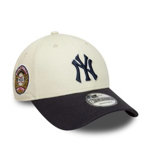 New York Yankees MLB World Series Patch Cream 9FORTY Adjustable Cap-kentox