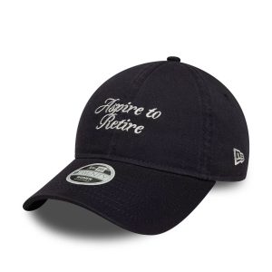 Womens New Era Slogan Navy 9TWENTY Adjustable Cap-kentox