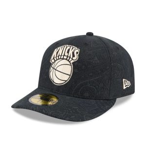 New York Knicks NBA Brushed Cotton Black 59FIFTY Fitted Cap-kentox