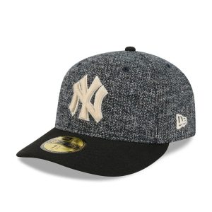 New York Yankees MLB Tweedy Cotton Black 59FIFTY Fitted Cap-kentox