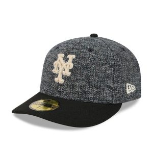 New York Mets MLB Tweedy Cotton Black 59FIFTY Fitted Cap-kentox