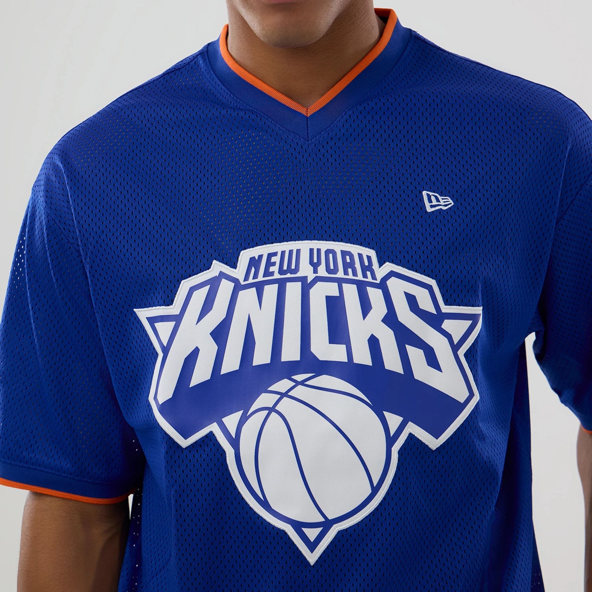 New York Knicks NBA Mesh Blue Oversized T-Shirt-kentox - Image 3